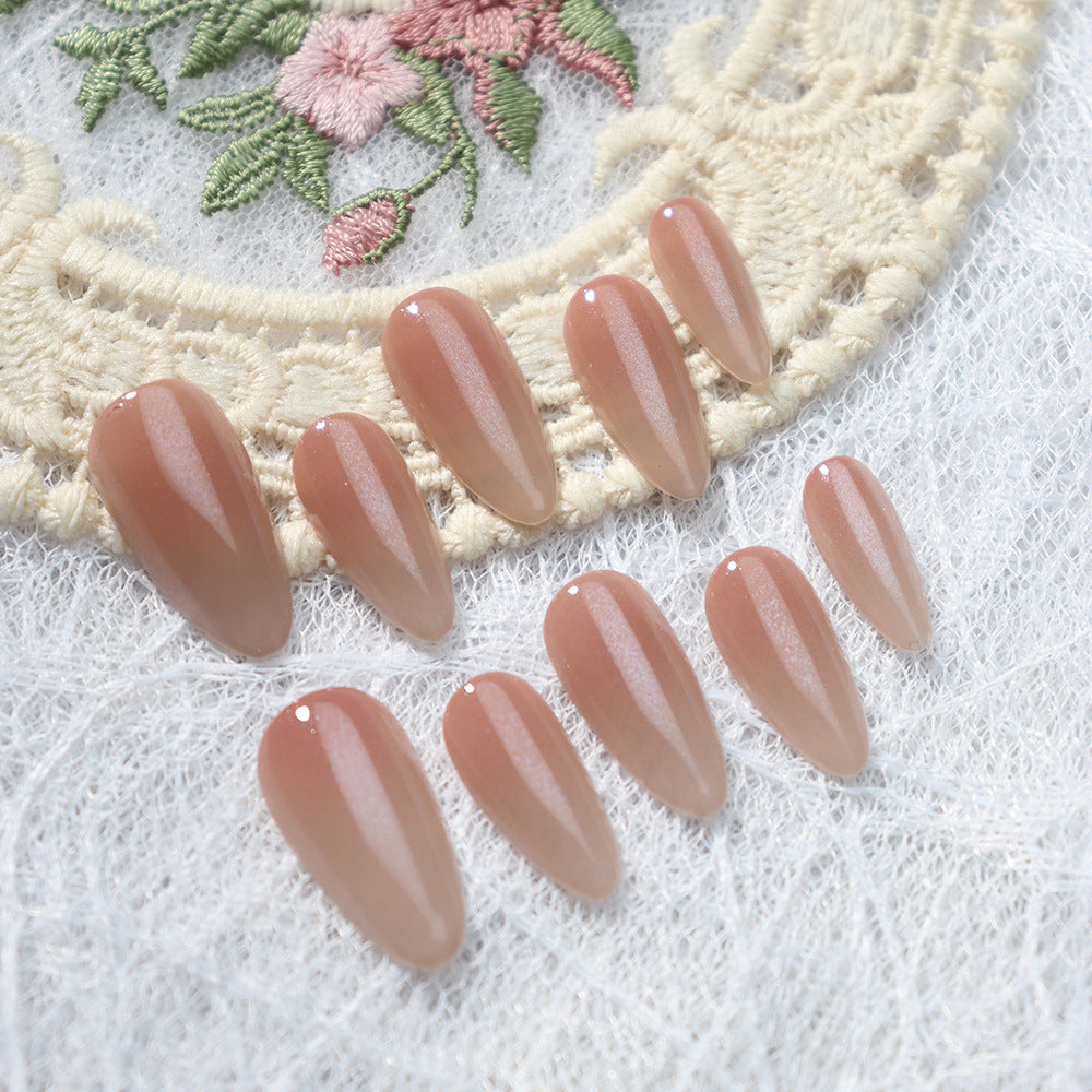 Miss Candy Coral Dreams Handmade Almond Press on Nails P29