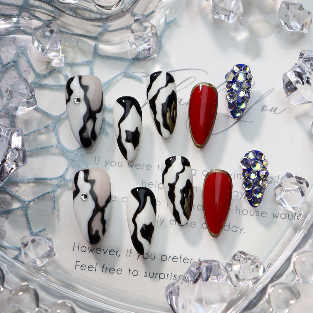 Matador Handmade Almond  Nails  A734 - NoirNail