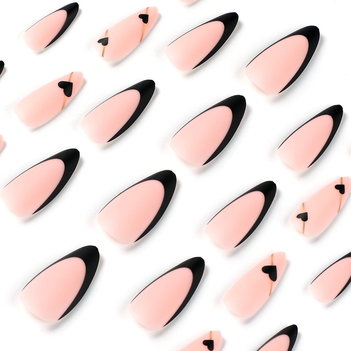 Ace of Spades Almond 24PCS Free Size Press on Nails JP2394