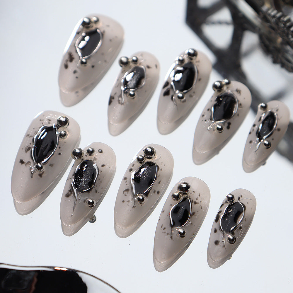 Punk Future Lord Handmade Almond Press On Nails A751
