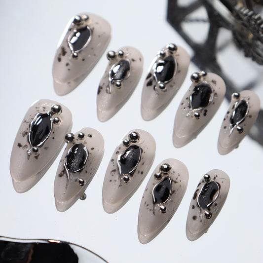 Punk Future Lord Handmade Almond Press On Nails A751