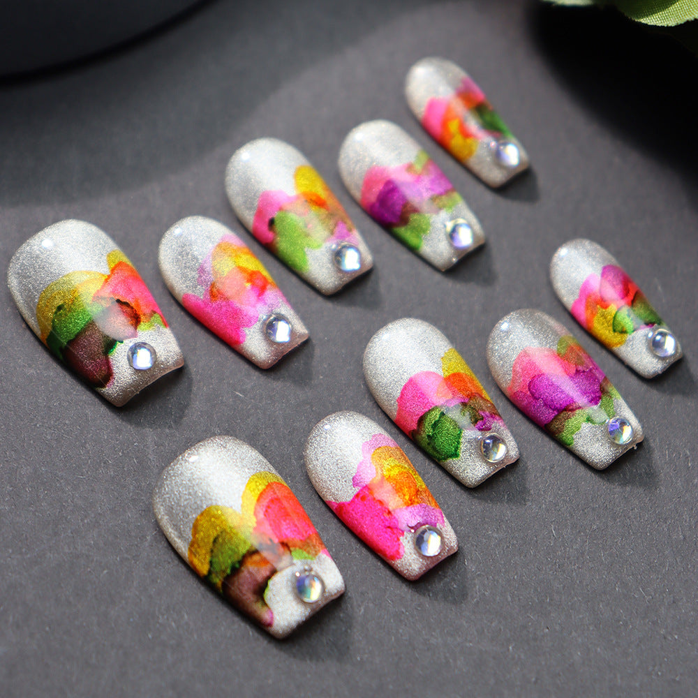 Oil painting palette  Handmade Coffin  Nails A772 - NoirNail