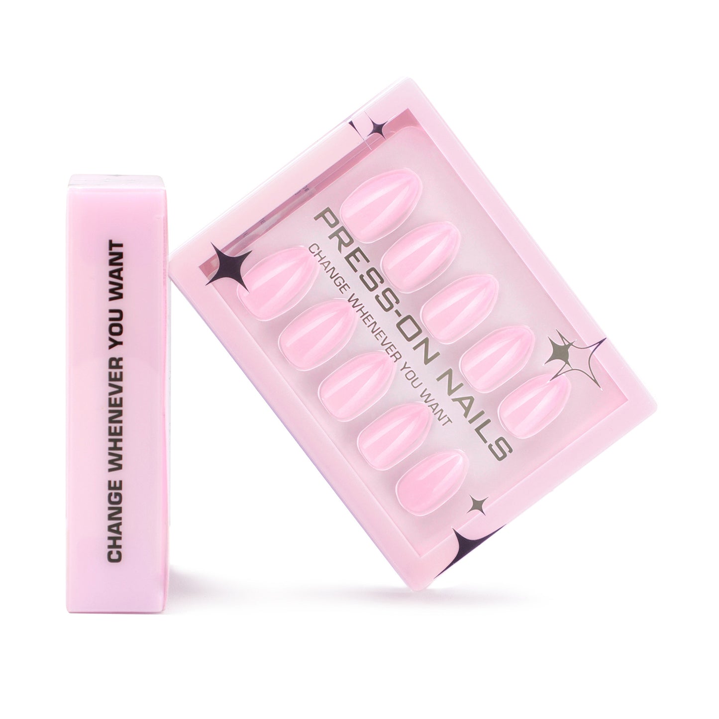 Classic Solid Color Almond 30PCS Free Size Press on Nails GD24