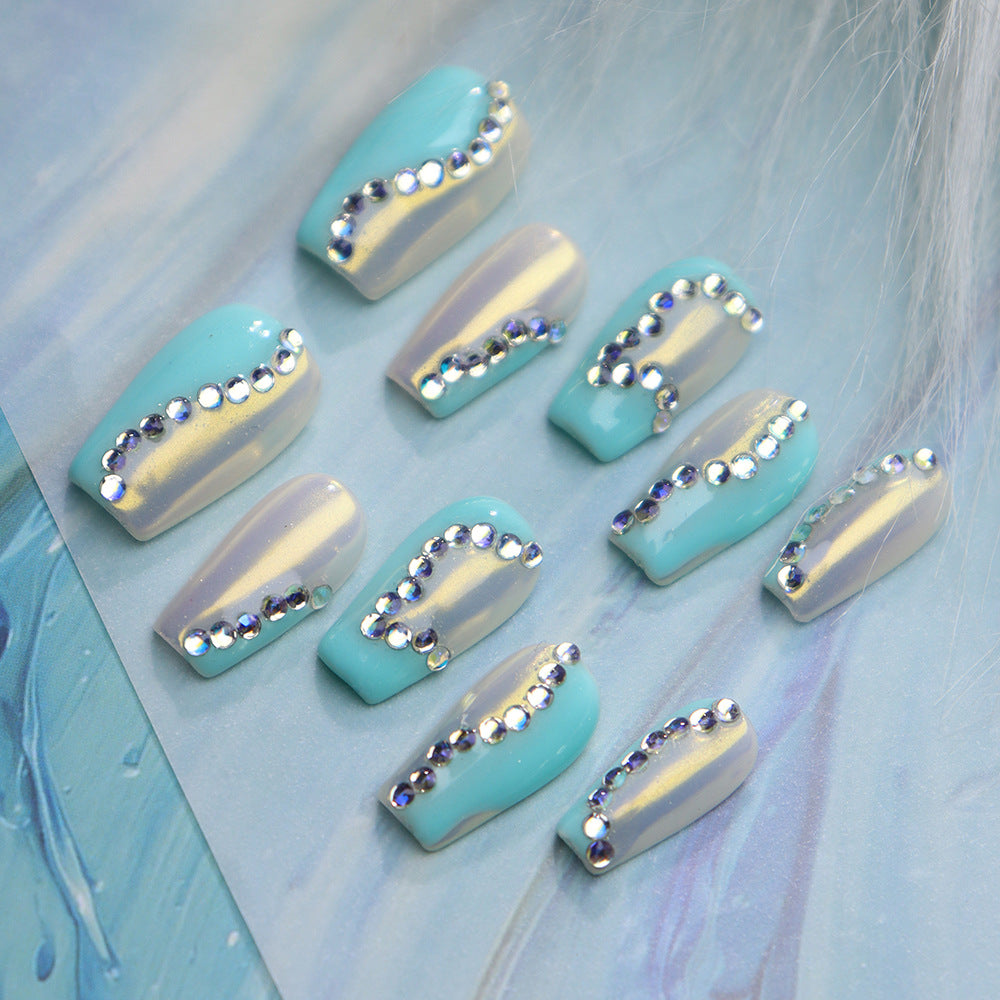 Double-faced Girl Handmade Coffin Press on Nails A771