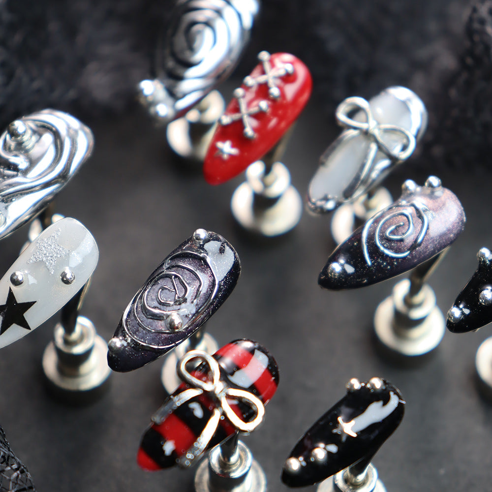 Punk Queen Y2K Handmade Almond Nails A969