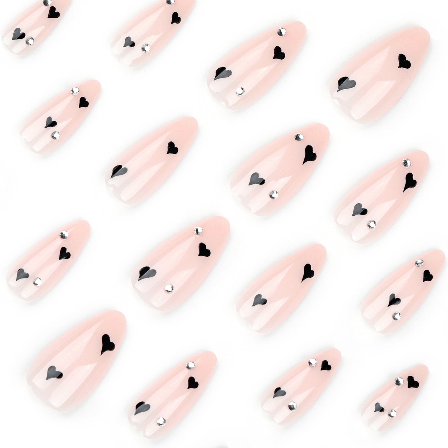 Love Rays Almond 24PCS Free Size Press on Nails JP3325