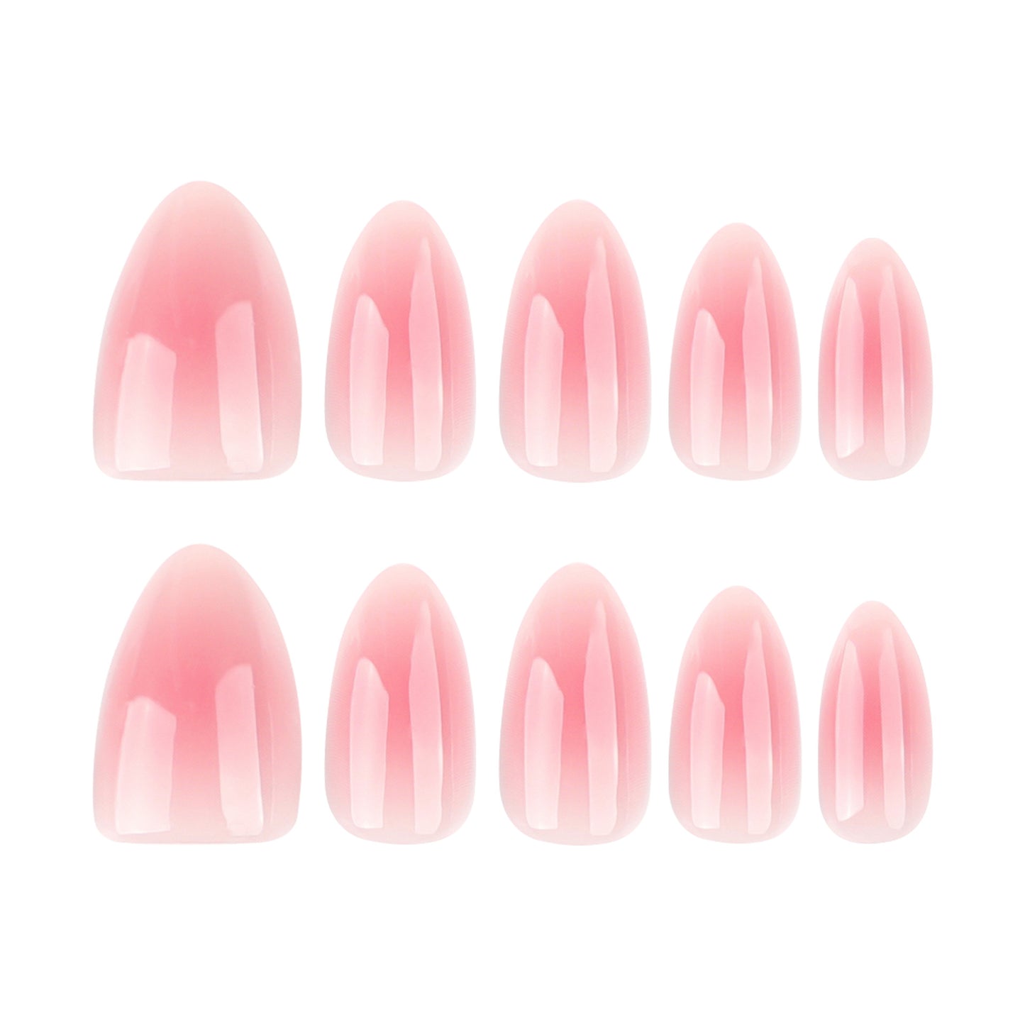 Blush Almond 24PCS Free Size Press on Nails JP3859