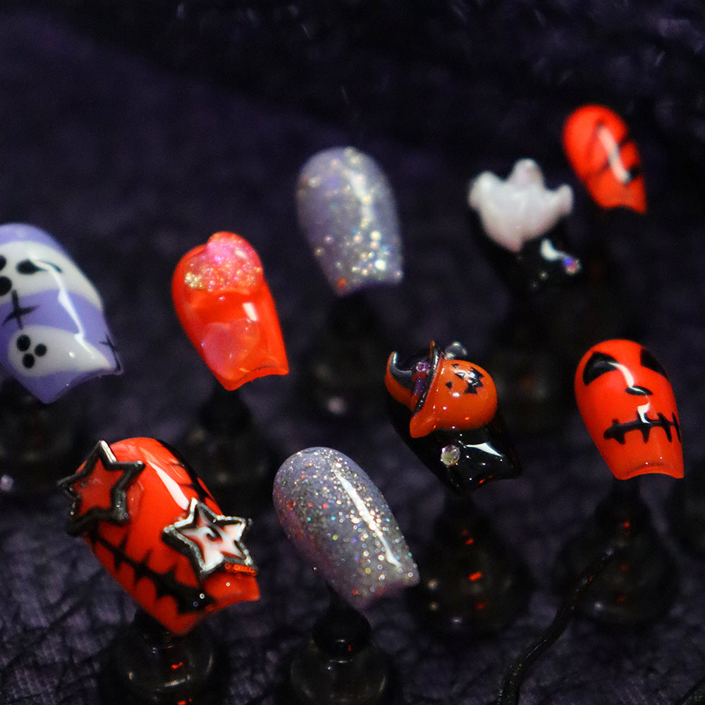 Trick or Treat  Handmade Coffin  Nails  A784 - NoirNail