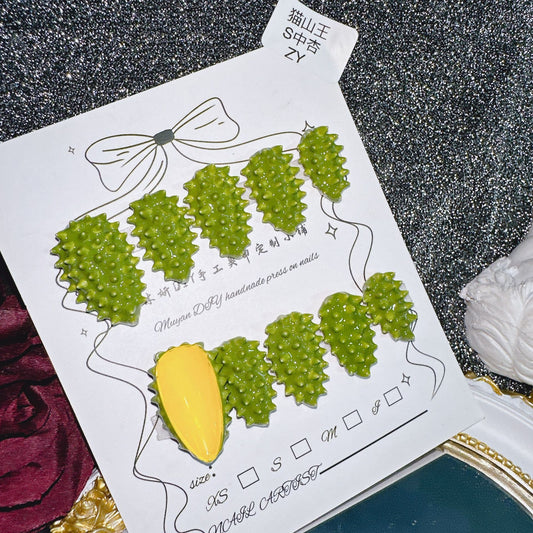 Durian Funny Style Press On Nails - NoirNail