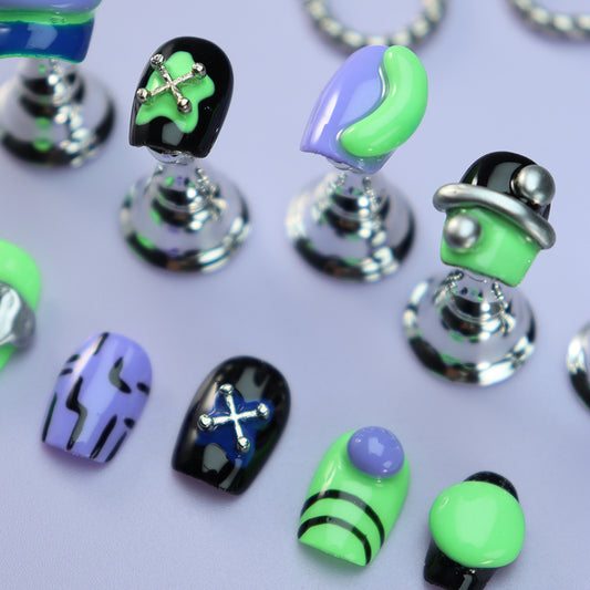 Planet Picasso Handmade Square Nails A733