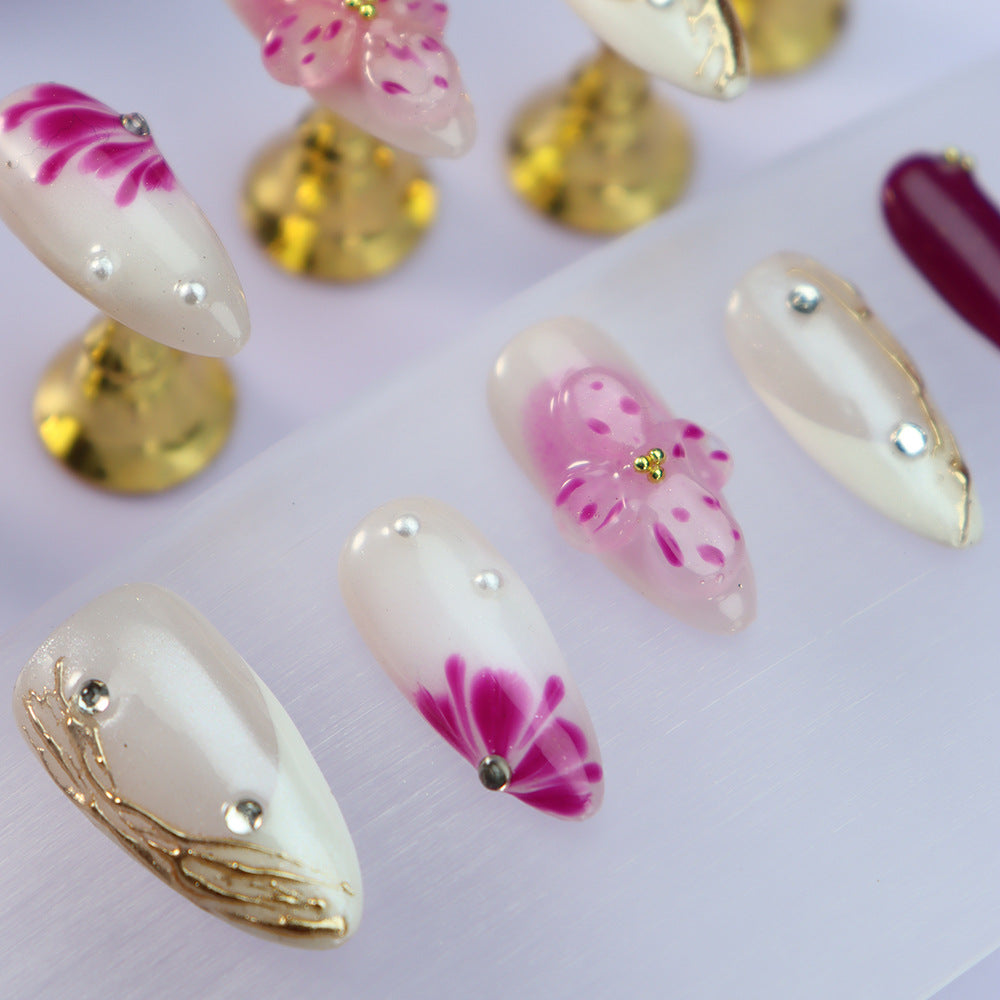 Gossip Girl Handmade Almond  Nails  A1005