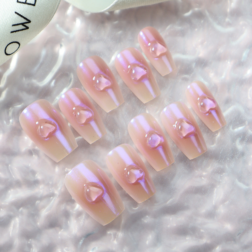 Heartbeat Handmade Coffin Press On Nails A536
