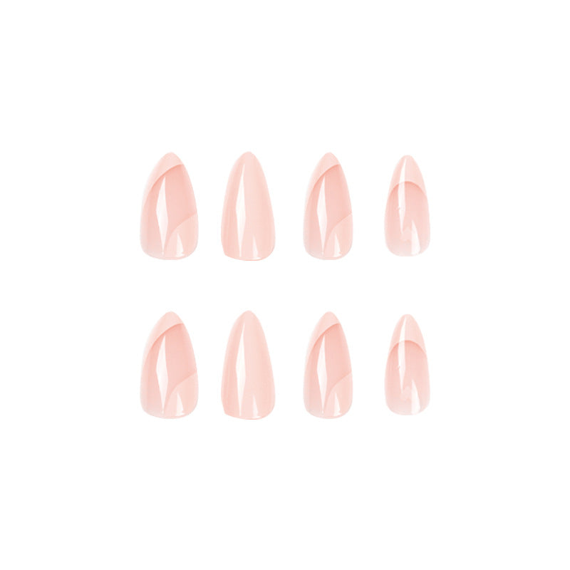 Sweetheart French Tip Almond 24PCS Free Size Nails JP1773 - NoirNail