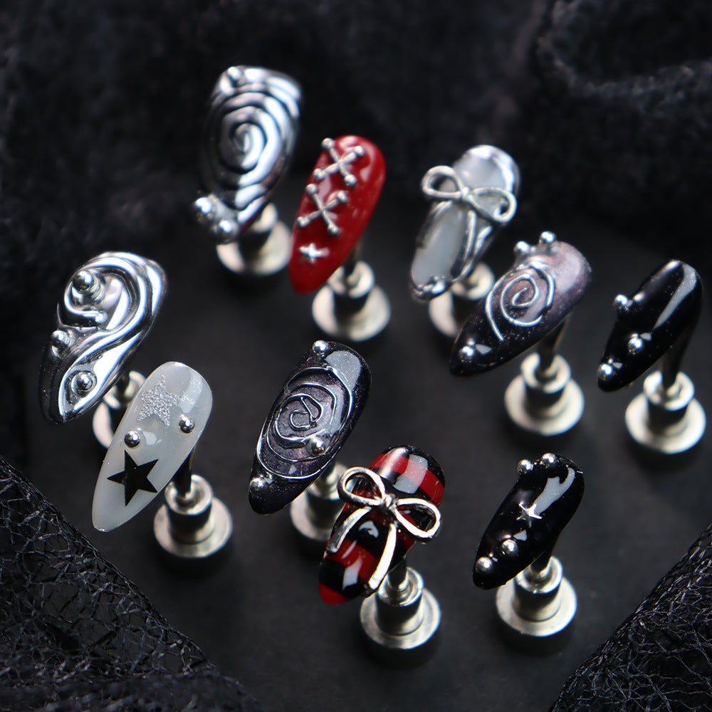 Punk Queen Y2K Handmade Almond Nails A969