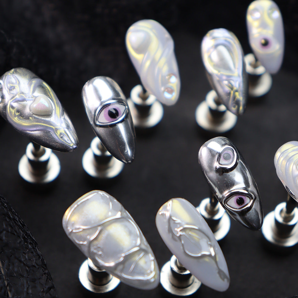 Snow Mountain Handmade Almond Nails A972