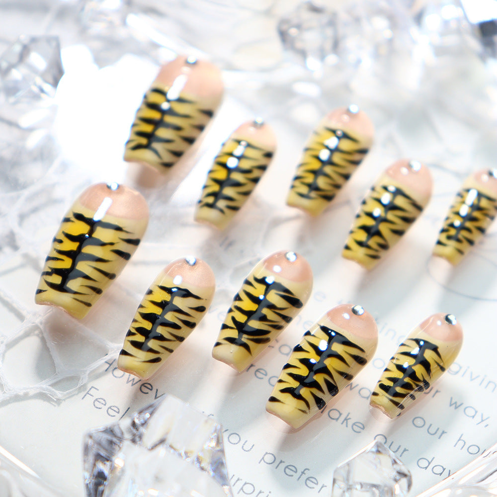 King of The Forest French Tip Handmade Coffin Nails  A705