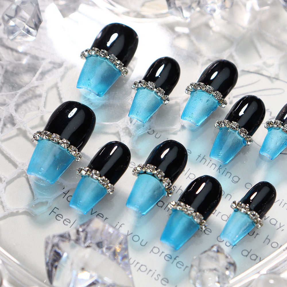 Blue Planet Handmade Coffin Nails A738 - NoirNail