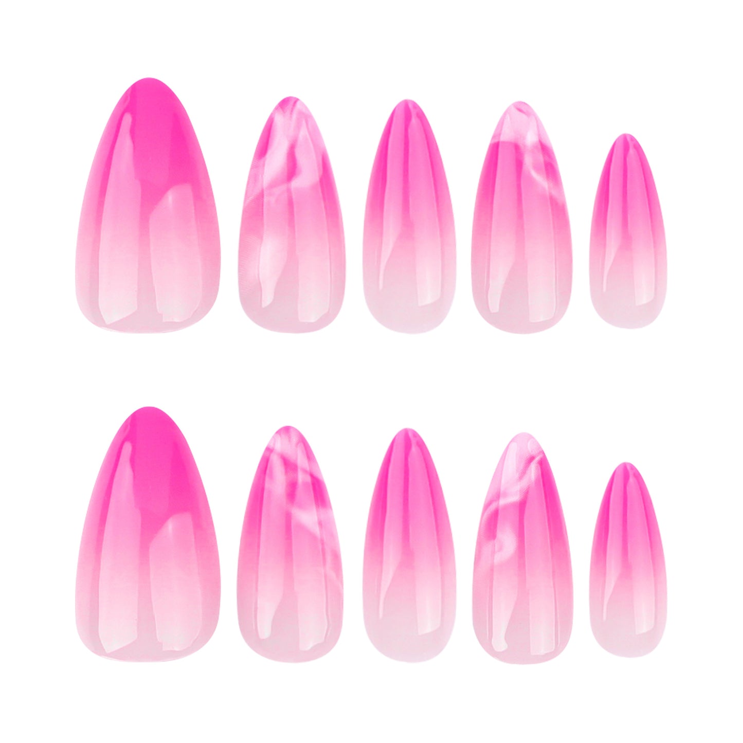 Strawberry Milk Almond 24PCS Free Size Press on Nails JP3561
