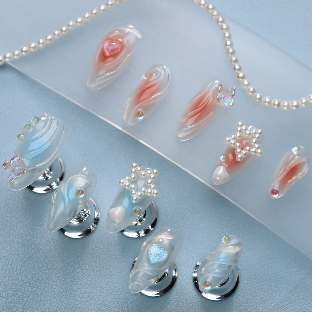 Fairy's Palette  Handmade Almond Nails  A982