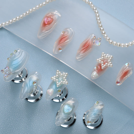 Fairy's Palette  Handmade Almond Nails  A982