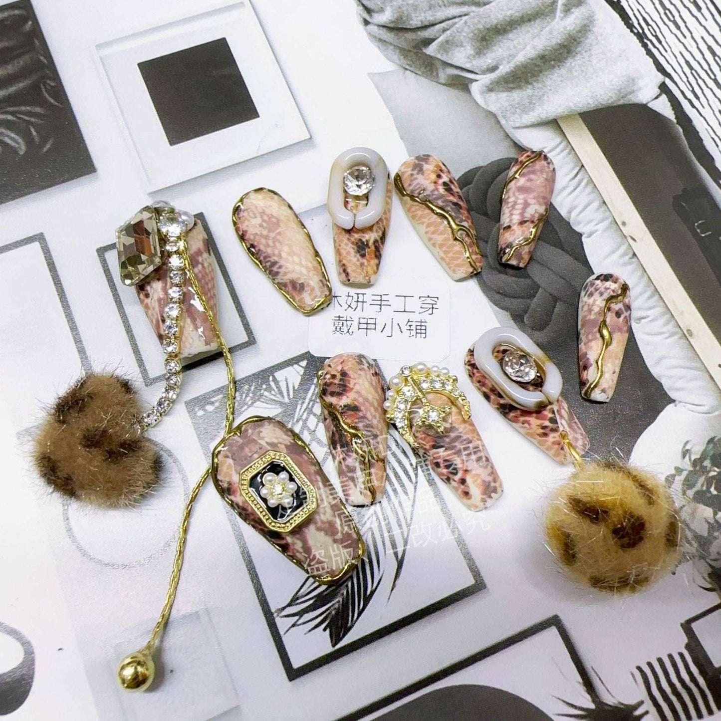 100% Handmade Pressons Fur Ball Python Pattern