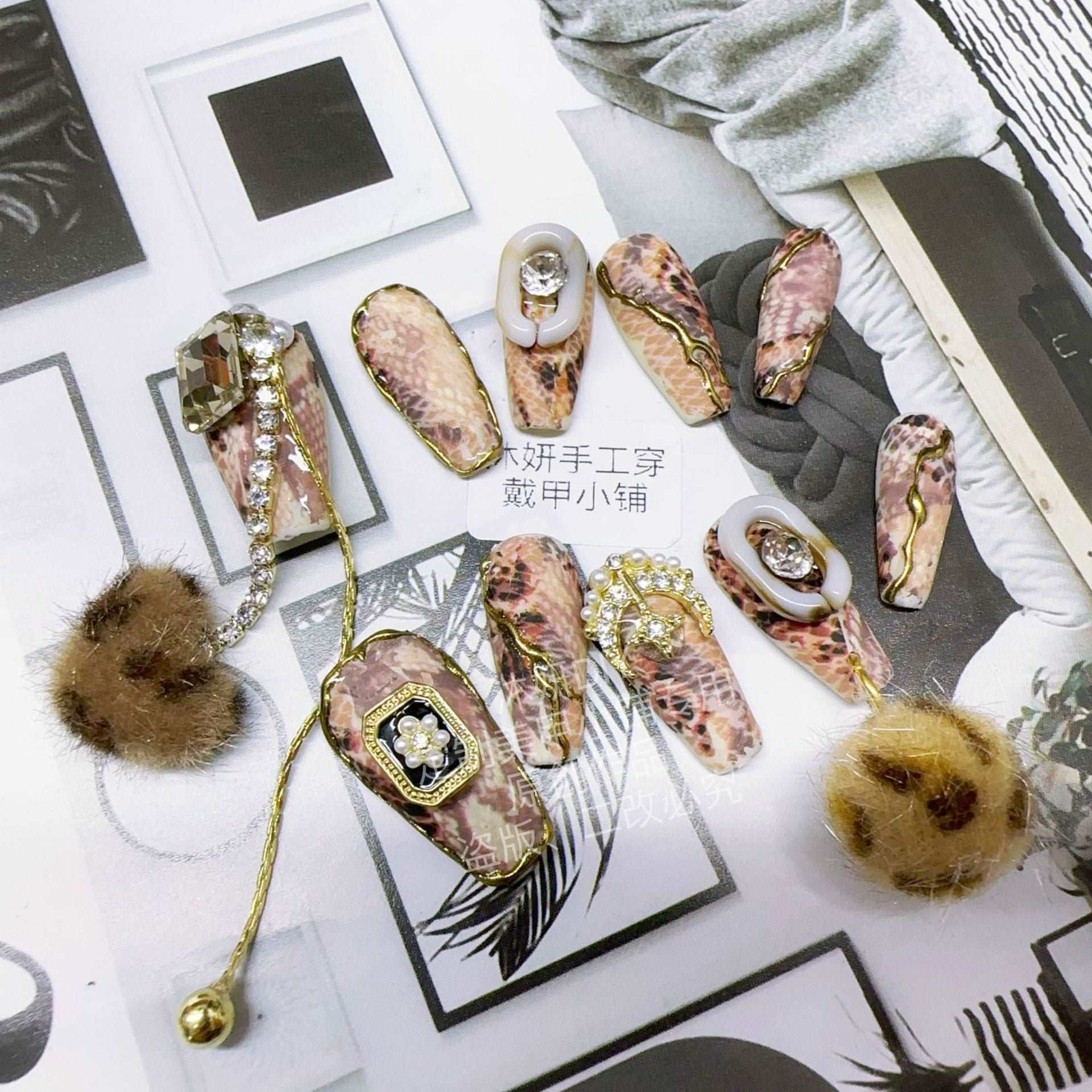 100% Handmade Pressons Fur Ball Python Pattern