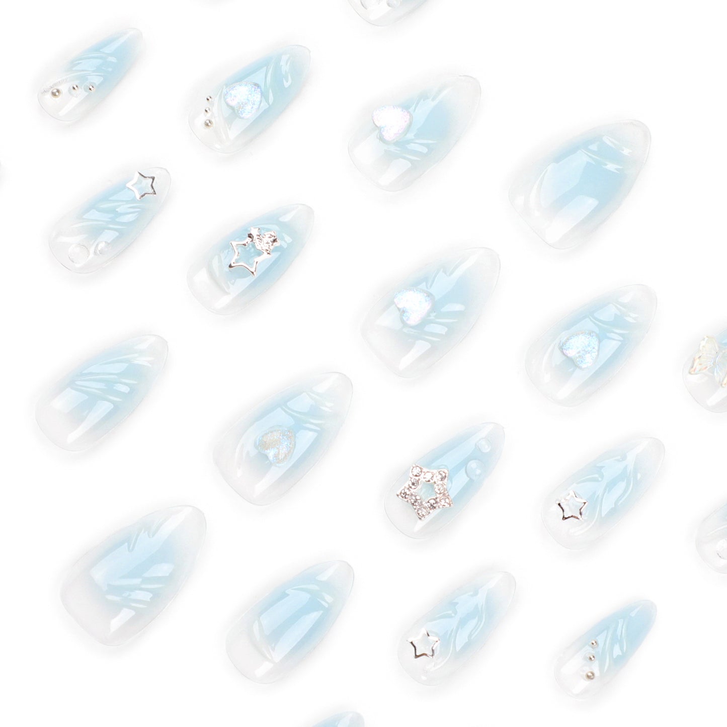 Breakfast at Tiffany's  Almond 24PCS Free Size Nails JP3335 - NoirNail