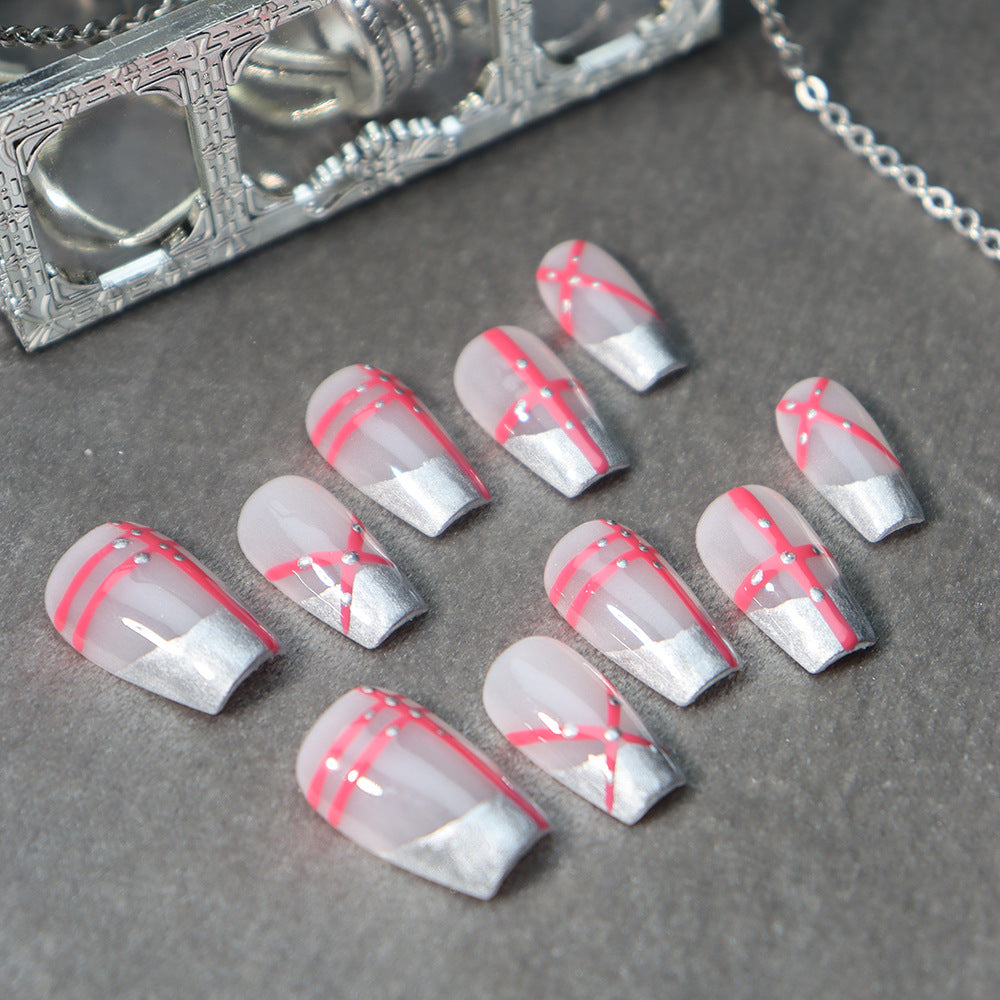 Metal Rose Handmade Coffin Nails A535 - NoirNail