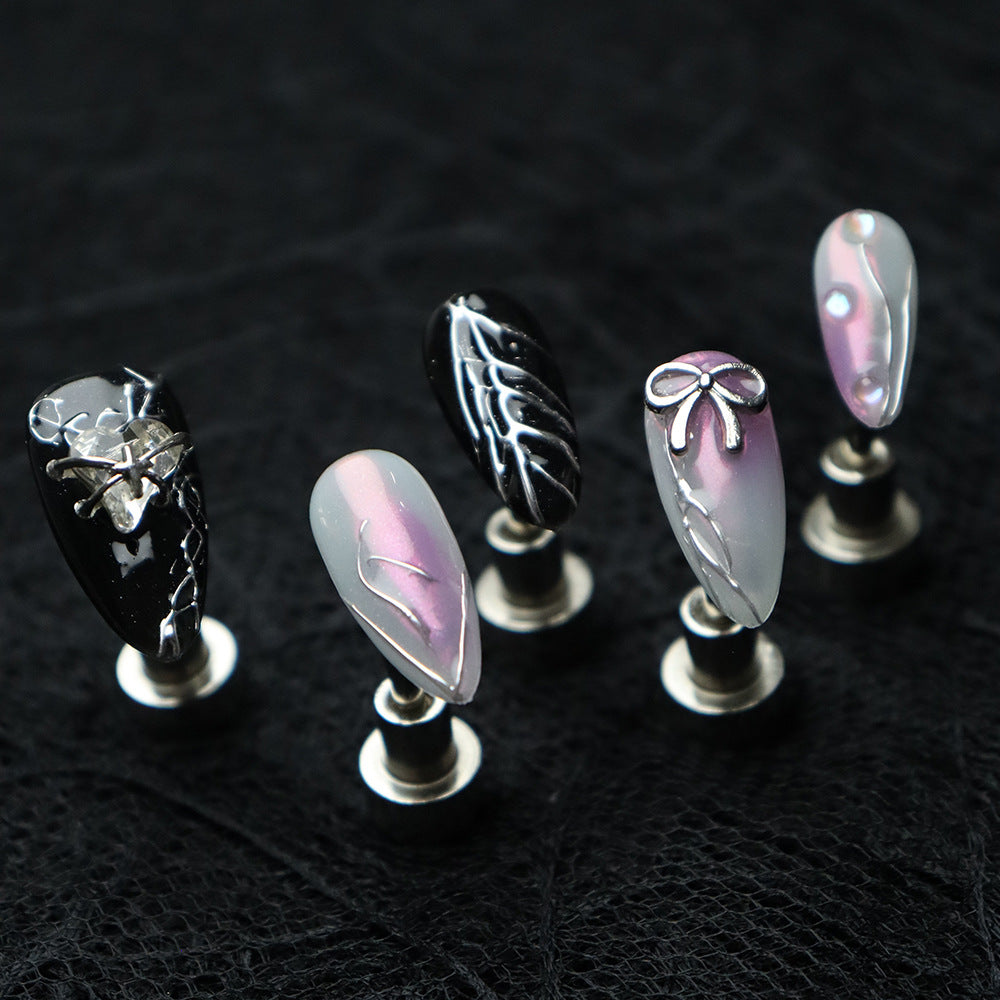 Butterfly Dream Handmade Almond  Nails  A628 - NoirNail