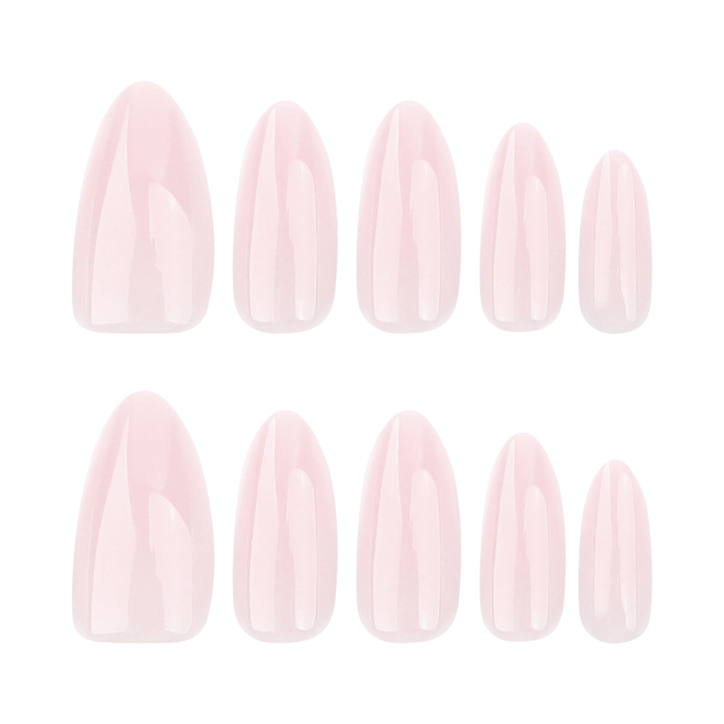 Classic Solid Color Almond 30PCS Free Size Press on Nails GD23