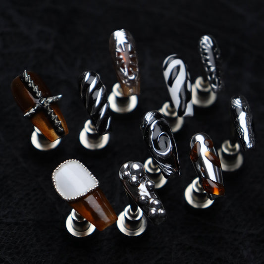 The Fury of Dracula Handmade Coffin  Nails A791 - NoirNail