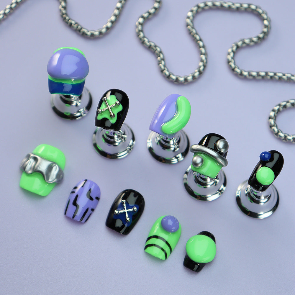 Planet Picasso Handmade Square Nails A733