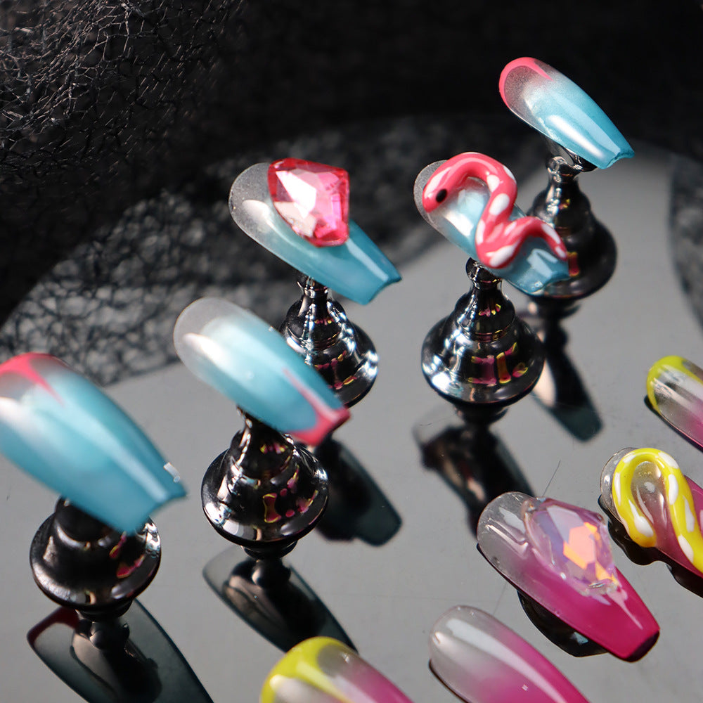 APT Cobra and Ruby Handmade Coffin Nails  A1039