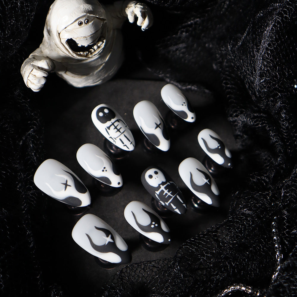 Hollow Knight  Handmade Almond  Nails  A683 - NoirNail