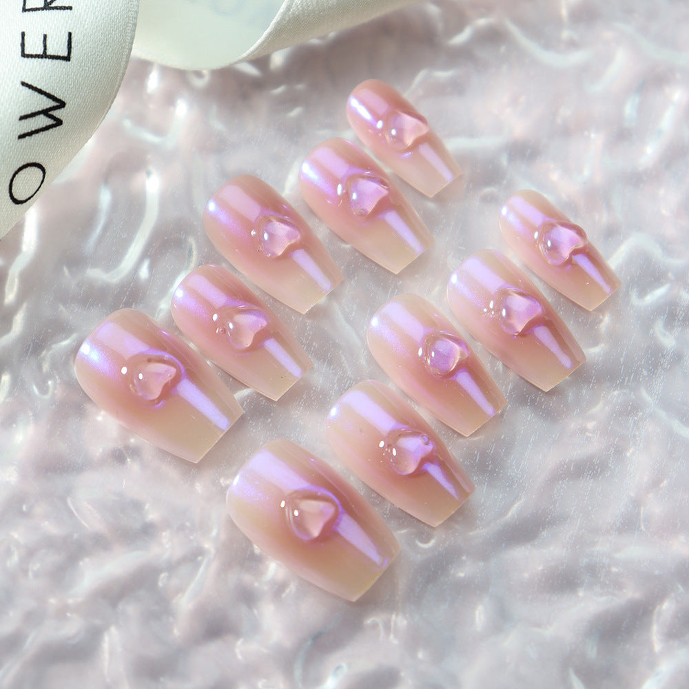 Heartbeat Handmade Coffin Press On Nails A536