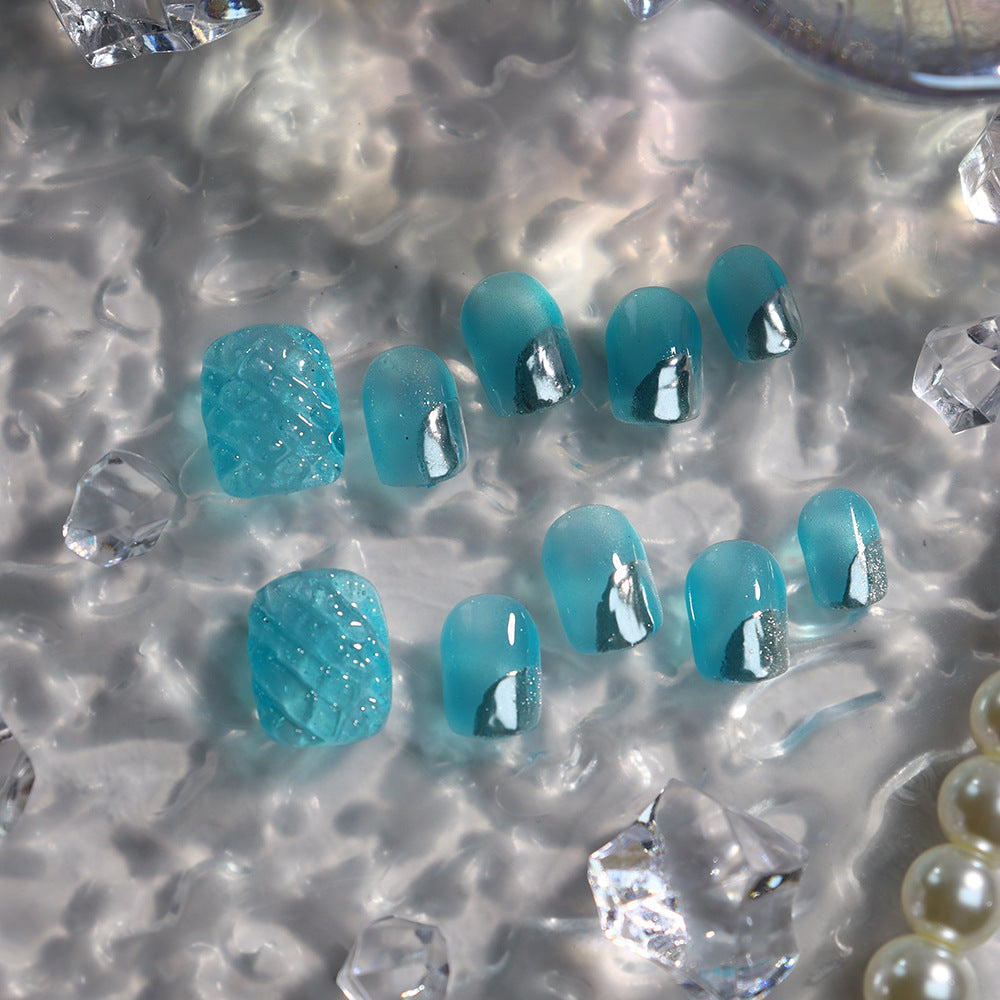 Iced Pineapple Handmade Square Press On Nails A710