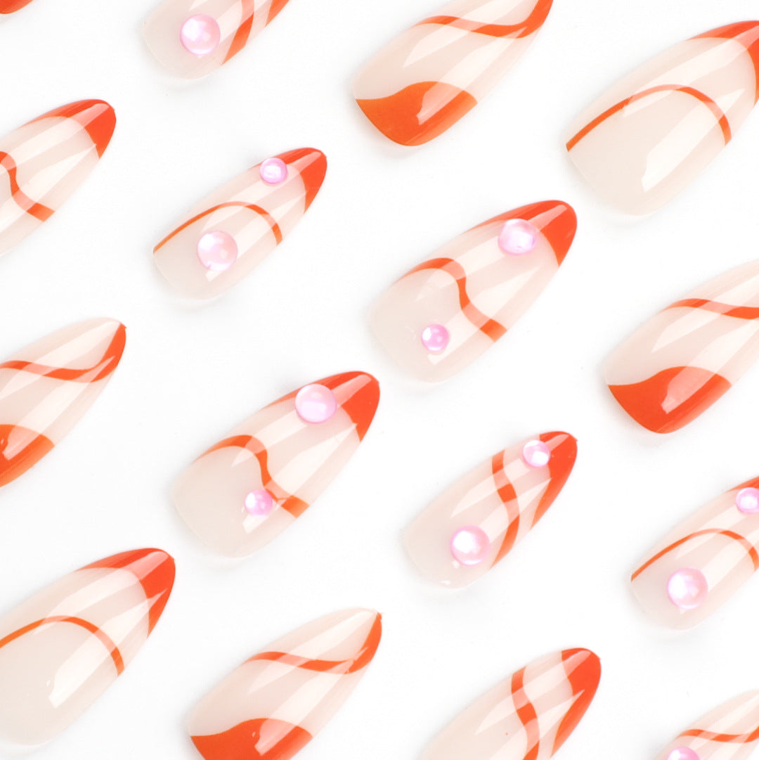 Mermaid's Tears Almond 24PCS Free Size Press on Nails JP2993