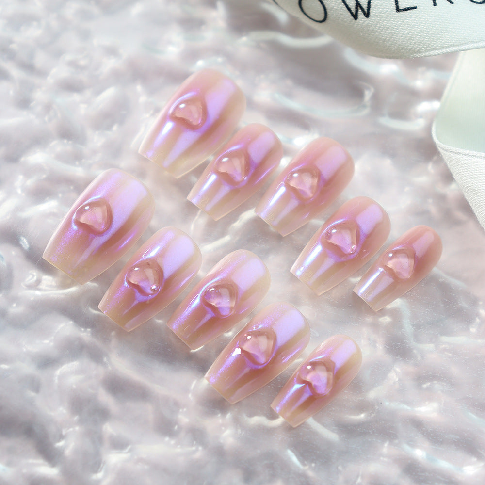 Heartbeat Handmade Coffin Press On Nails A536