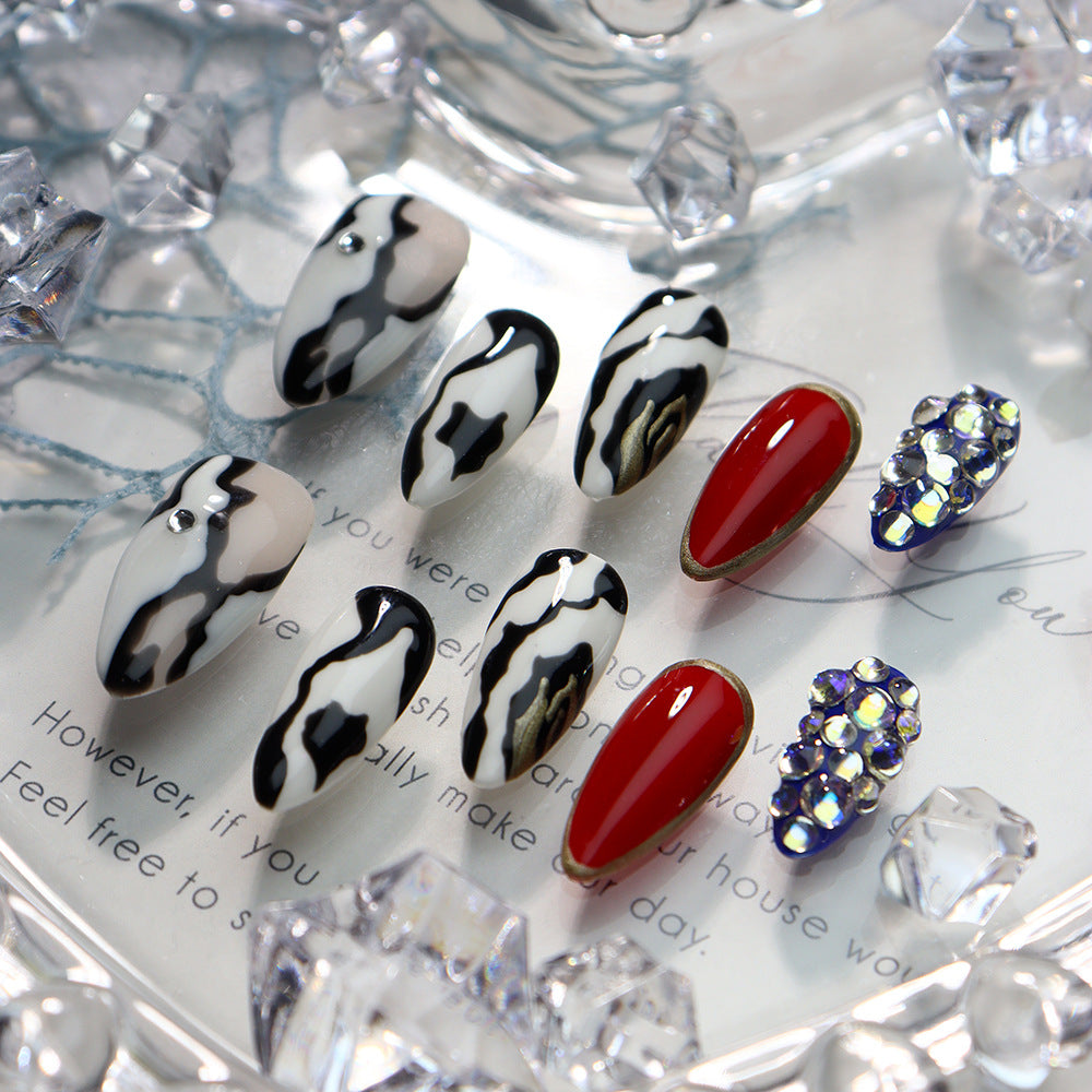 Matador Handmade Almond  Nails  A734 - NoirNail