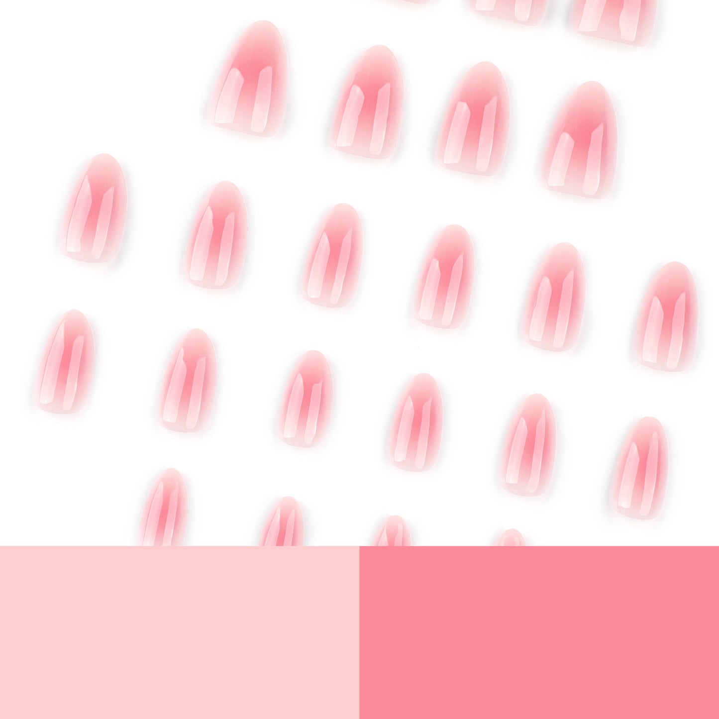 Blush Almond 24PCS Free Size Press on Nails JP3859