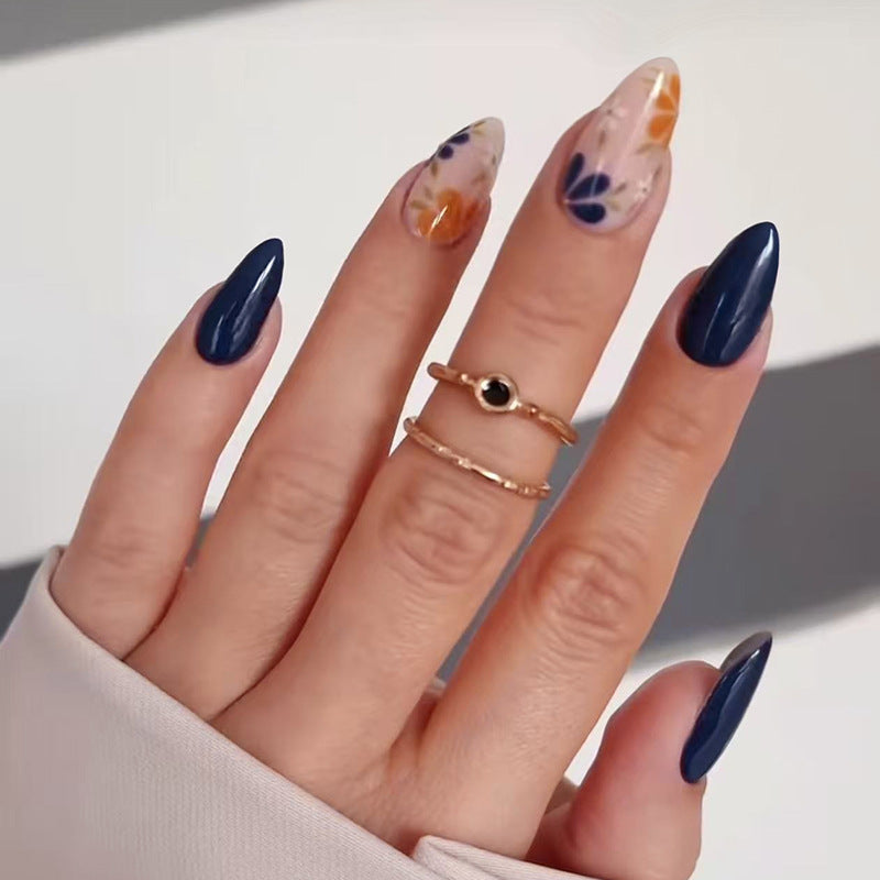 Gentle Girl Almond 24PCS Free Size Press on Nails  W1855