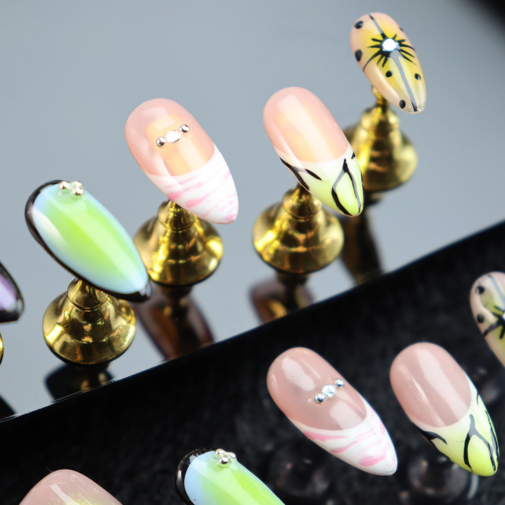 Peppermint Mambo Y2K Handmade Almond Press On Nails