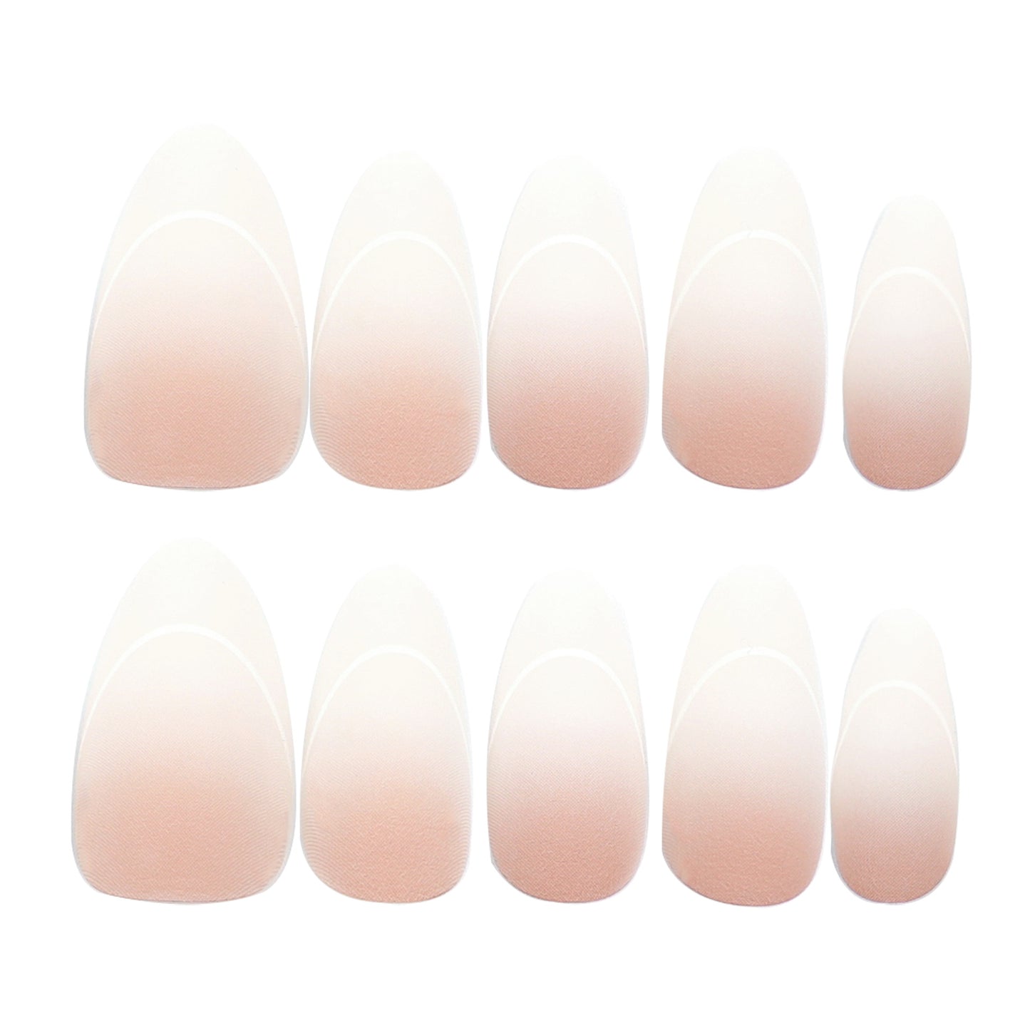 Open French Almond 24PCS Free Size Press on Nails JP3531