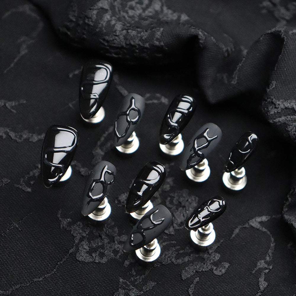 Road Movie Handmade Almond Press On Nails A664