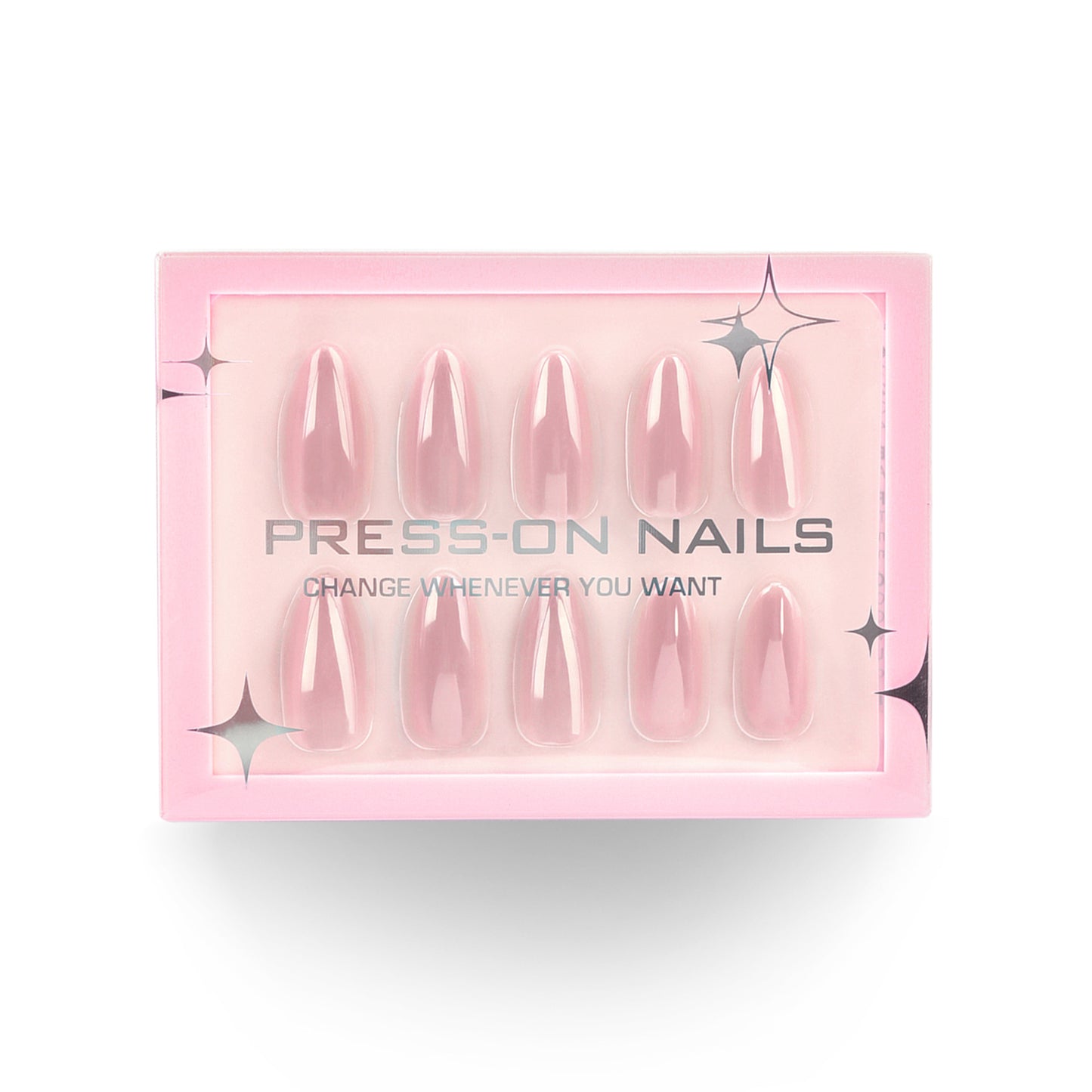 Classic Solid Color Pearlescent Almond 30PCS Free Size Press on Nails GD10