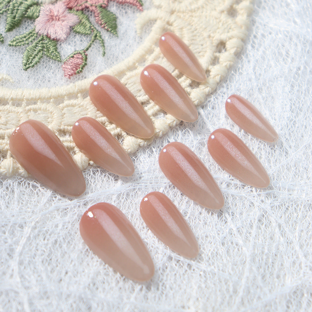Miss Candy Coral Dreams Handmade Almond Press on Nails P29