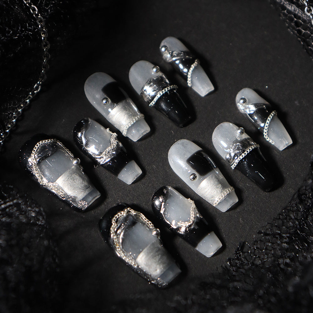 Night Sky  Handmade Coffin Nails A790 - NoirNail