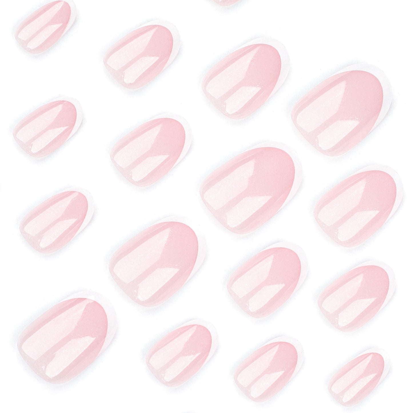 Clean French Rounded 24PCS Free Size Press on Nails JP3443