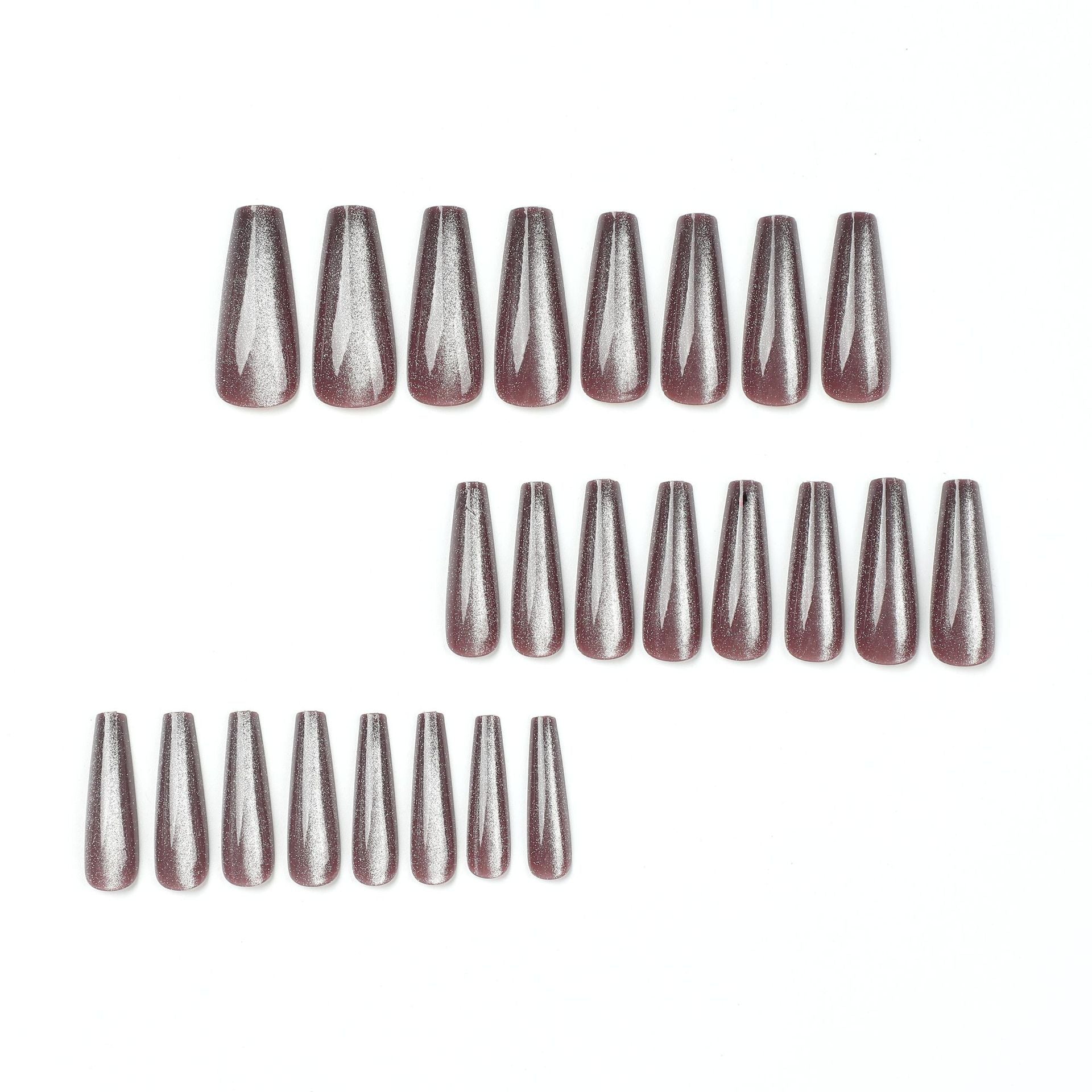 Haze Purple Cat Eye Coffin Press On Nails - NoirNail