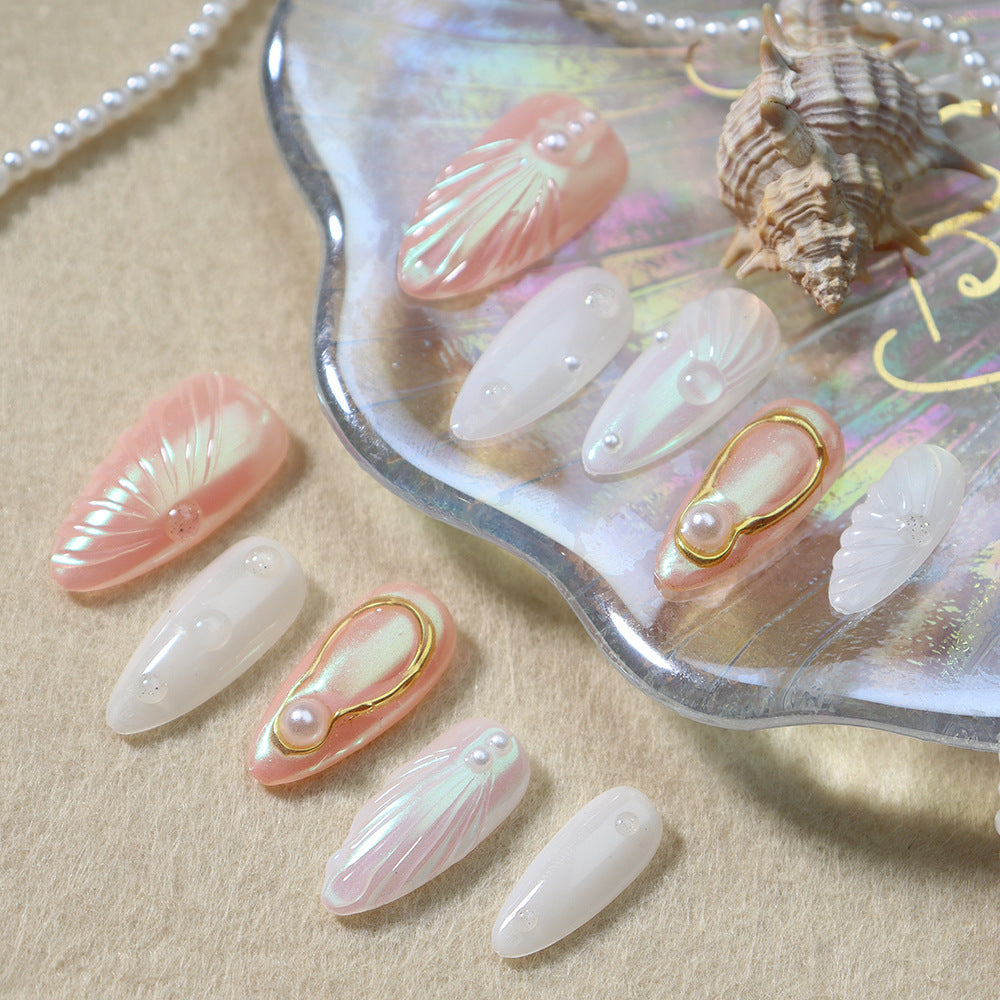 Daughter of the Sea Handmade Almond Press On Nails A708